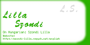 lilla szondi business card